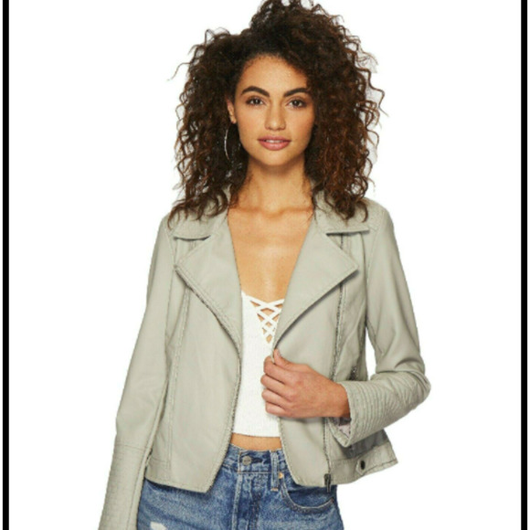 Jack by BB Dakota Laren Washed Crinkled Vegan Leather Jacket S NWOT
